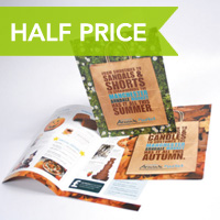 Printing.com folded Silk leaflets half price in May